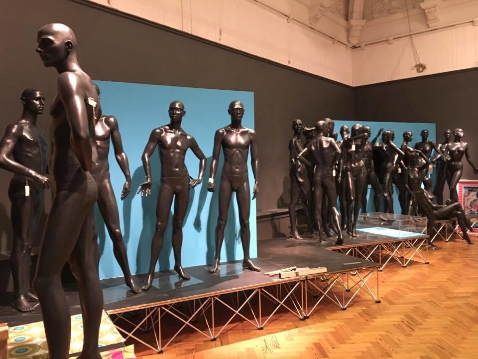 Naked mannequins in the gallery