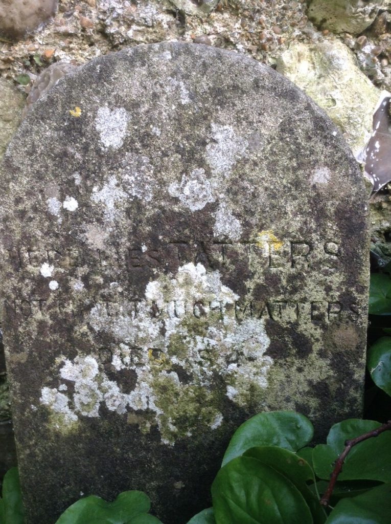 Tatters’ tombstone