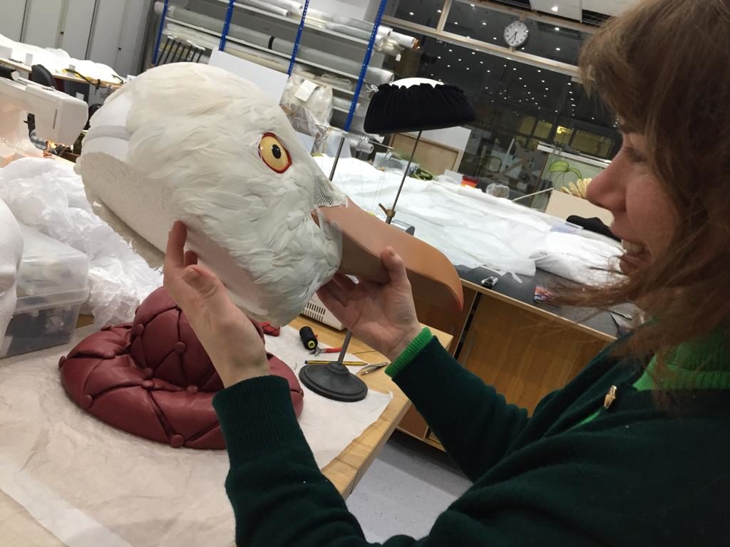 Preparing for Stephen Jones’ Hats in the Royal Pavilion ©Zenzie Tinker Conservation