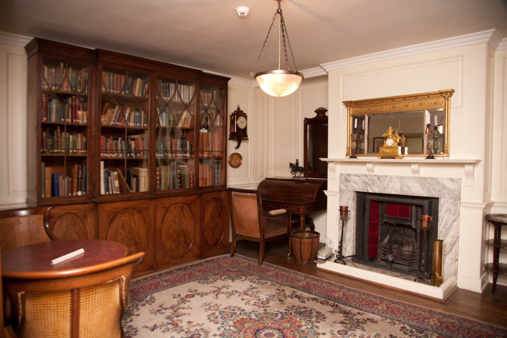 The library (formerly the Blue Room) at Preston Manor