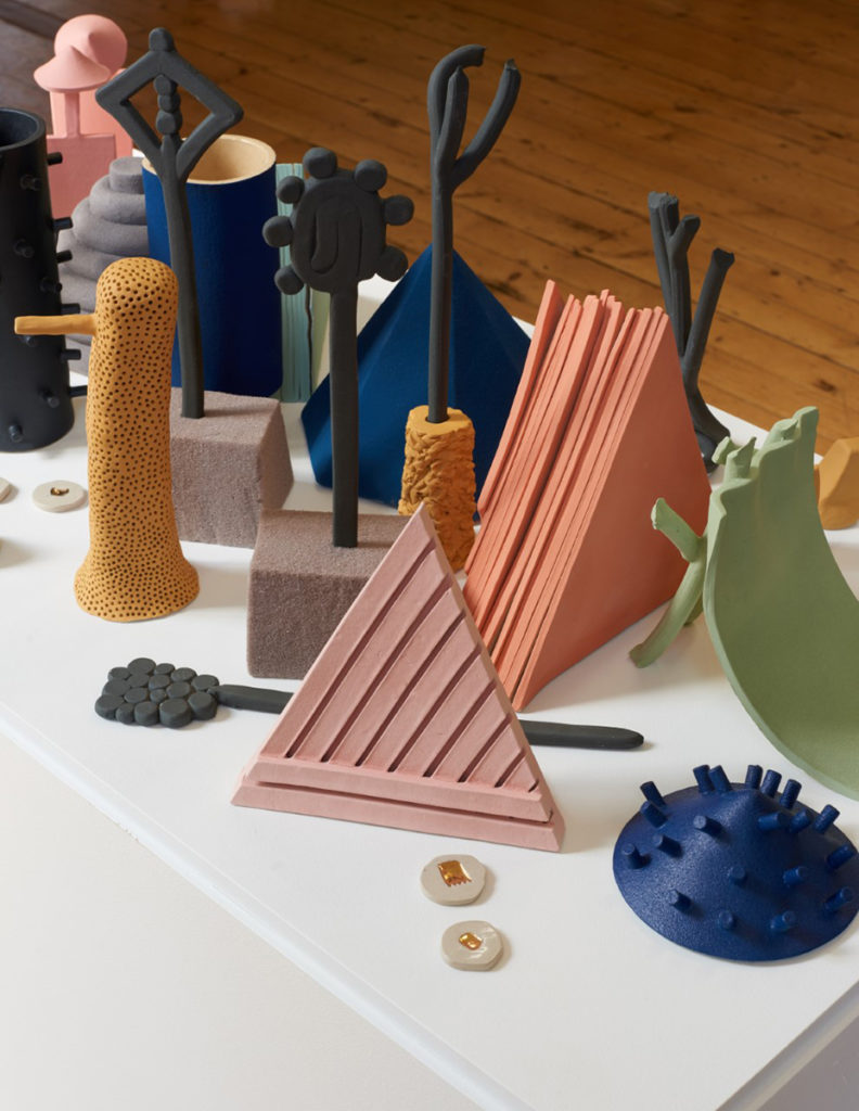 "The View from Here" was a colourful installation in ceramic and steel that was displayed at Hove Museum.