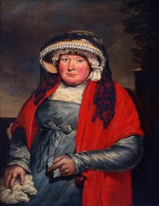 Martha Gunn,Brighton bather. Oil painting, British School, c1790