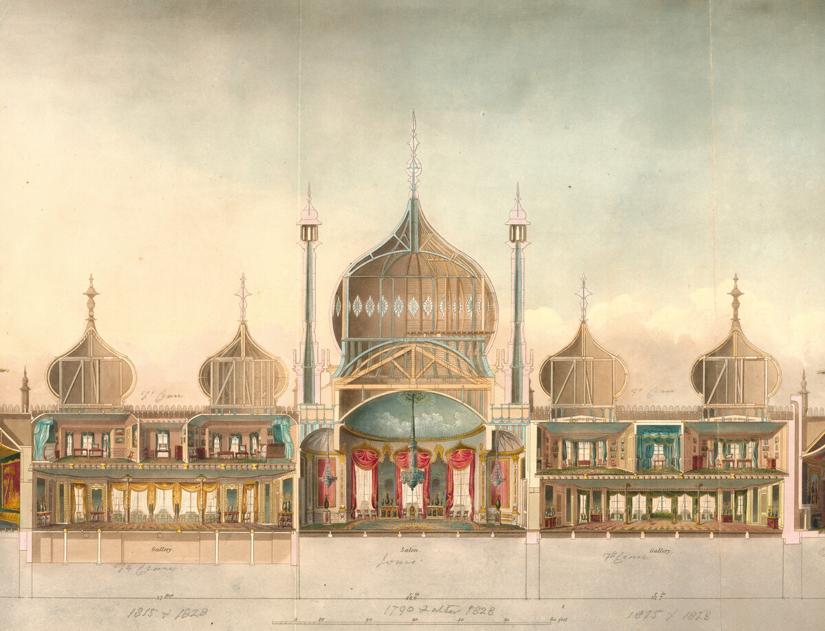 Cross-section of Royal Pavilion from original print.