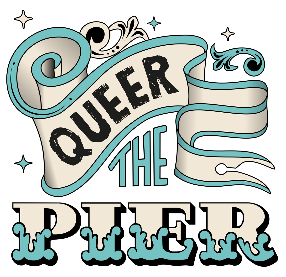 Queer the Pier project logo