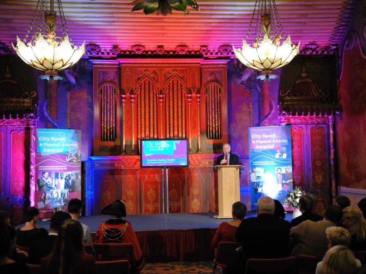 Awards Ceremony Stage Set-Up in the Royal Pavilion Music Room