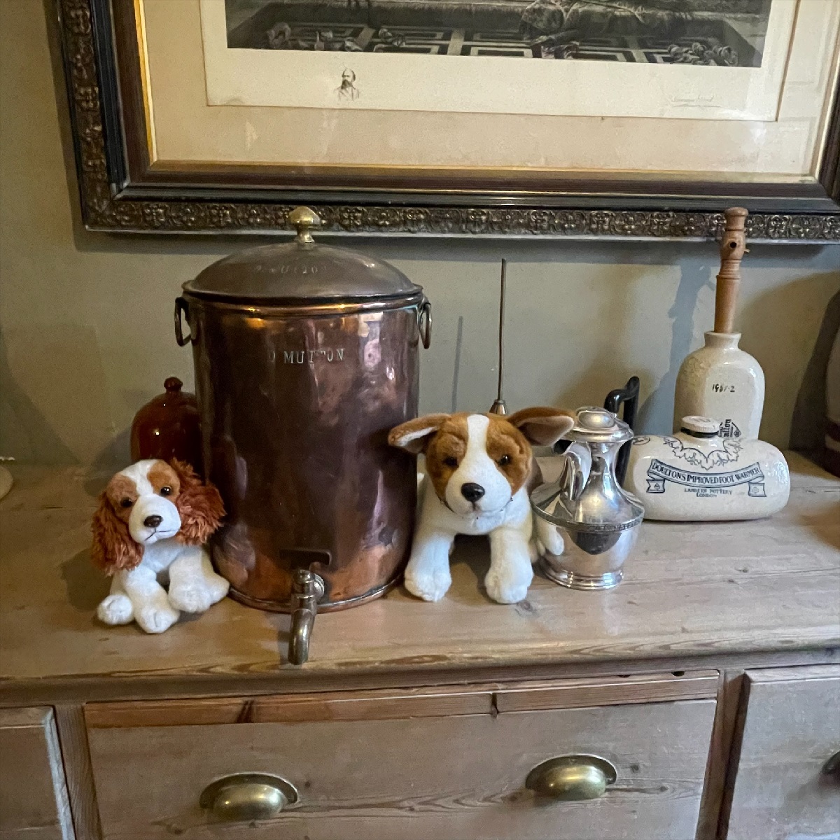 Soft toy dogs in Preston Manor for the KS1 Victorian Servants