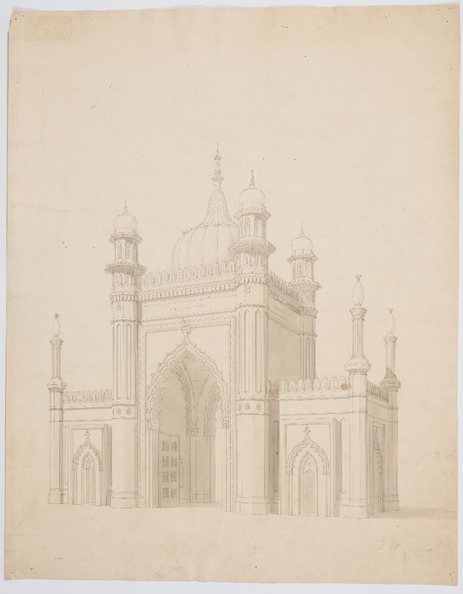 Architectural plan of the North Gateway proposed for the Royal Pavilion by Joseph Henry Good, 1832.