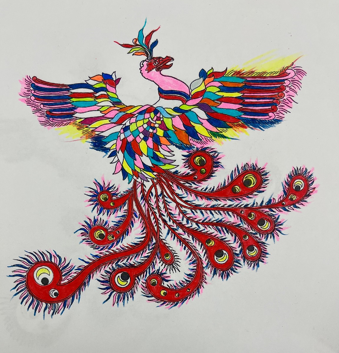 Design for Phoenix, © Chila Kumari Singh Burman, 2023