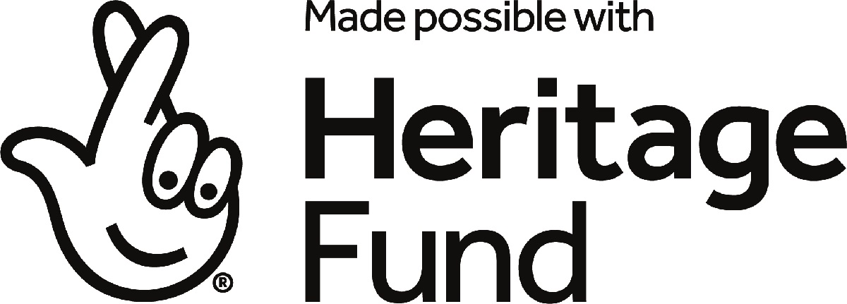 English made possible Heritage Fund logo