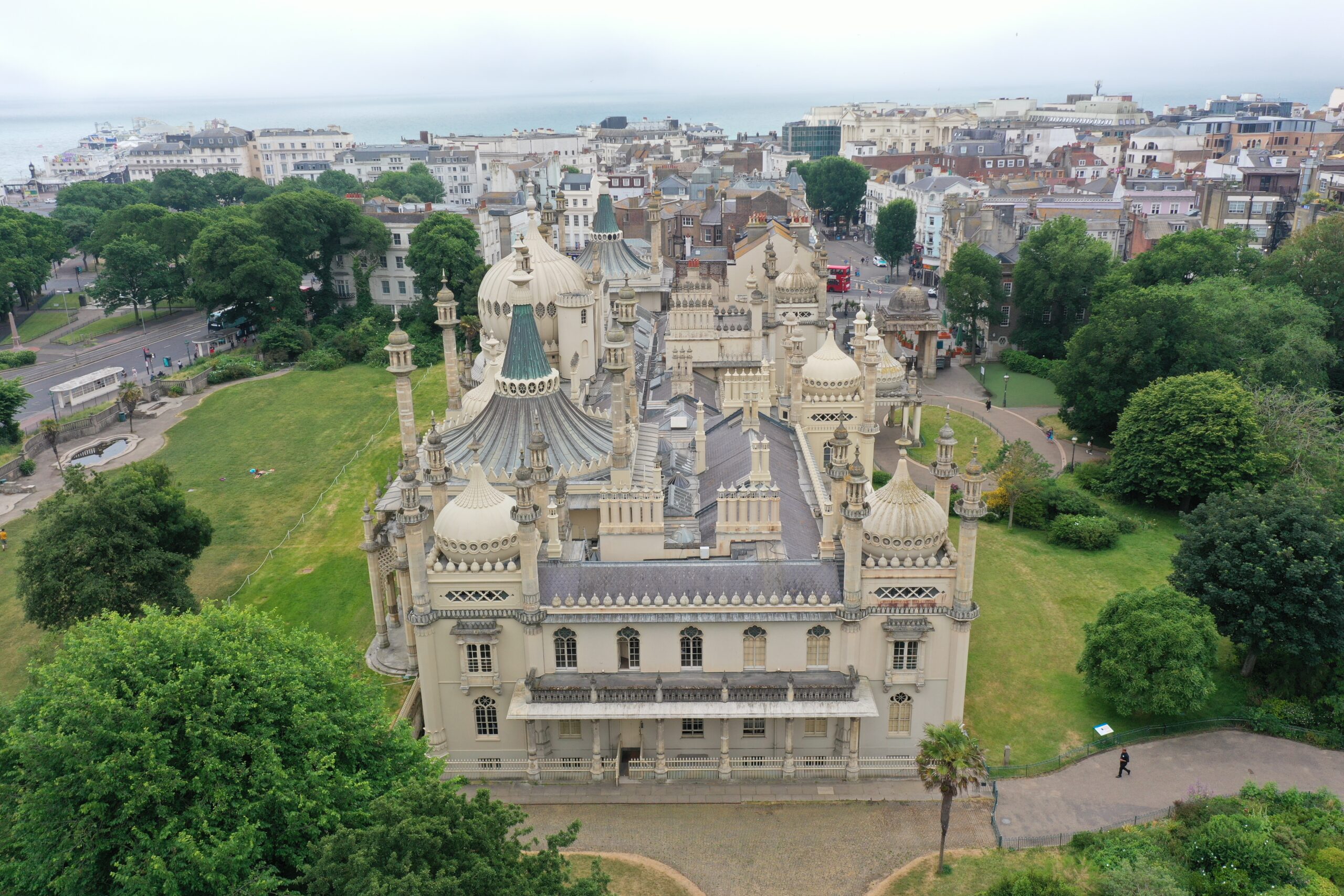 Drone image of the Royal Pavilion