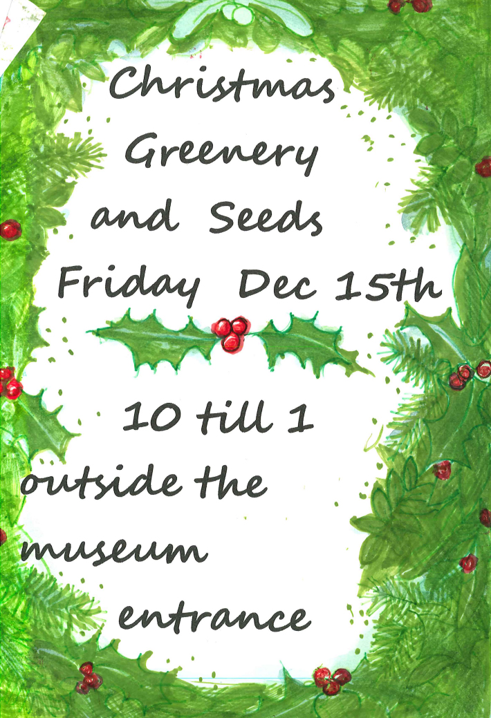 A poster advertising the Garden's greenery sale