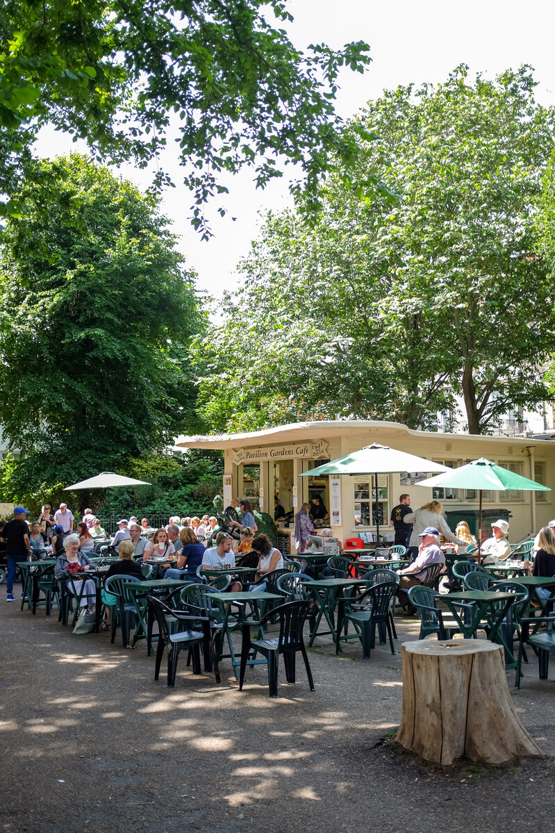 Busy Café in the Royal Pavilion Garden