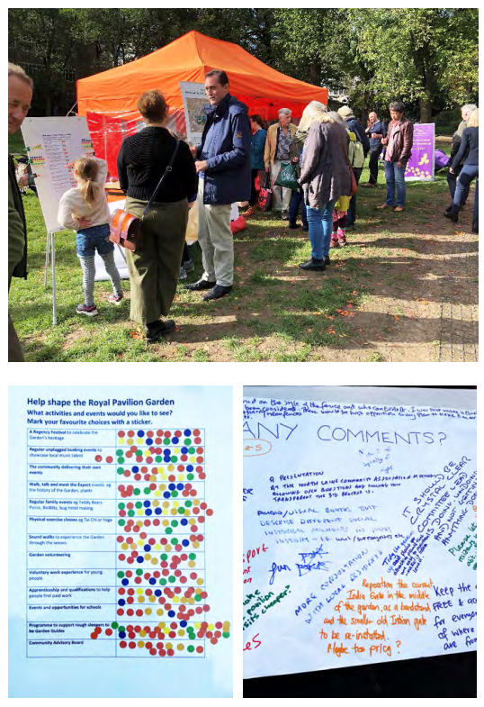 A community day was held during the October half term holiday to feed back the initial ideas for the Activity Plan interpretation and capital works
