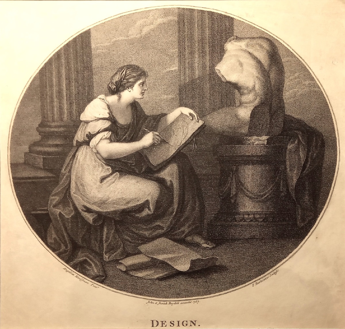 FA206149 Design etching Francesco Bartolozzi (after Angelica Kauffman) Design, 1787