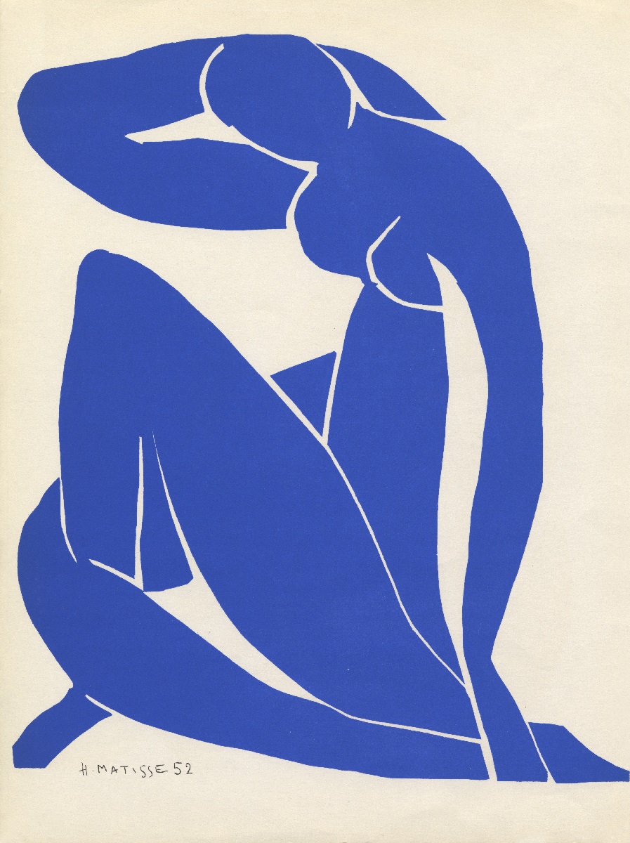 Henri Matisse, Nu bleu II (Blue Nude II), 1952. Lithographic reproduction (1958), 46.7 x 57.7cm. © Succession H. Matisse/ DACS 2018