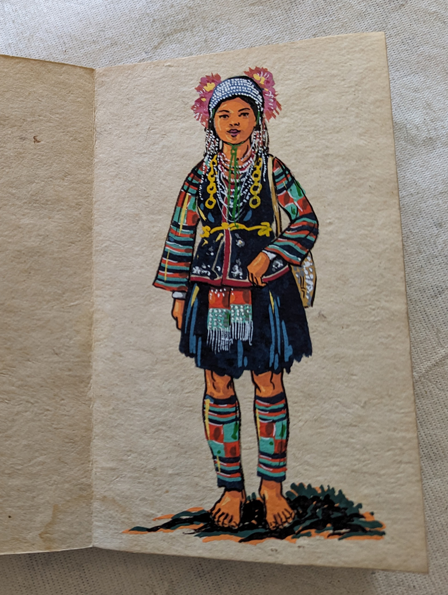 hand painted depictions of peoples from Burma (Myanmar)