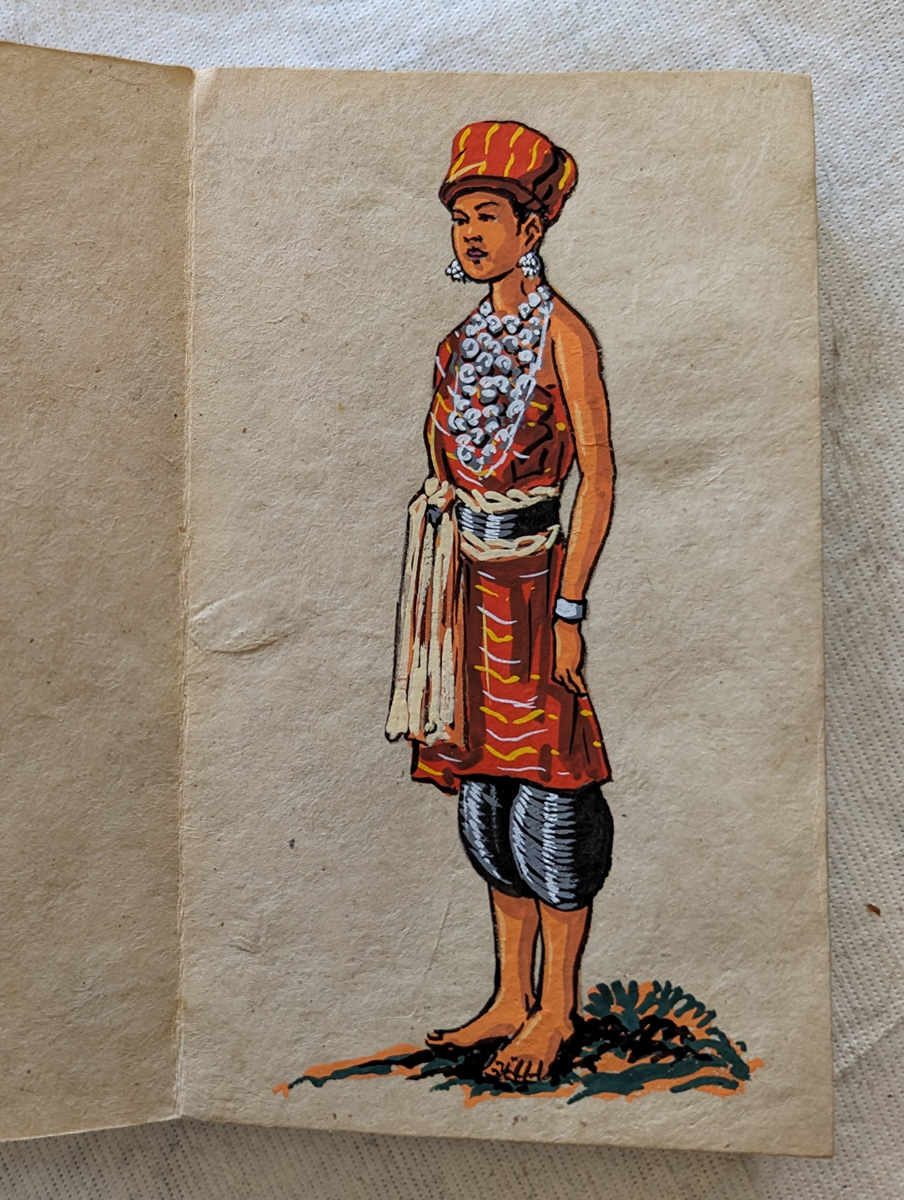 hand painted depictions of peoples from Burma (Myanmar)
