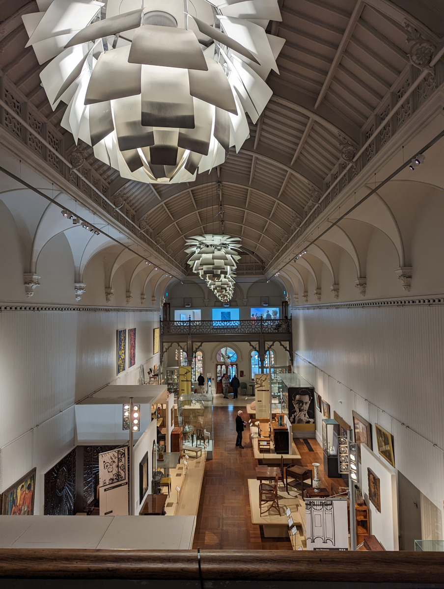 Overlooking the 20th Century Gallery in Brighton Museum & Art Gallery 2024