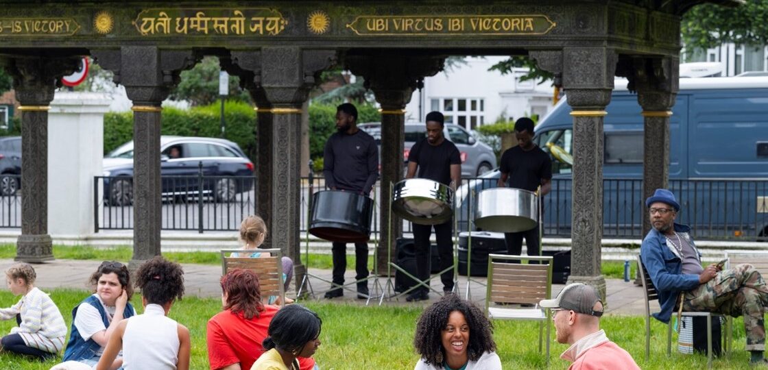 The Jaipur Gate as a backdrop for the Windrush Day activities at Hove