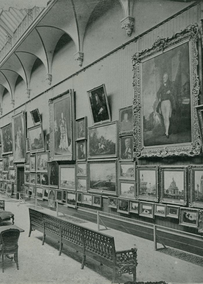 Main gallery of Brighton Museum 1884