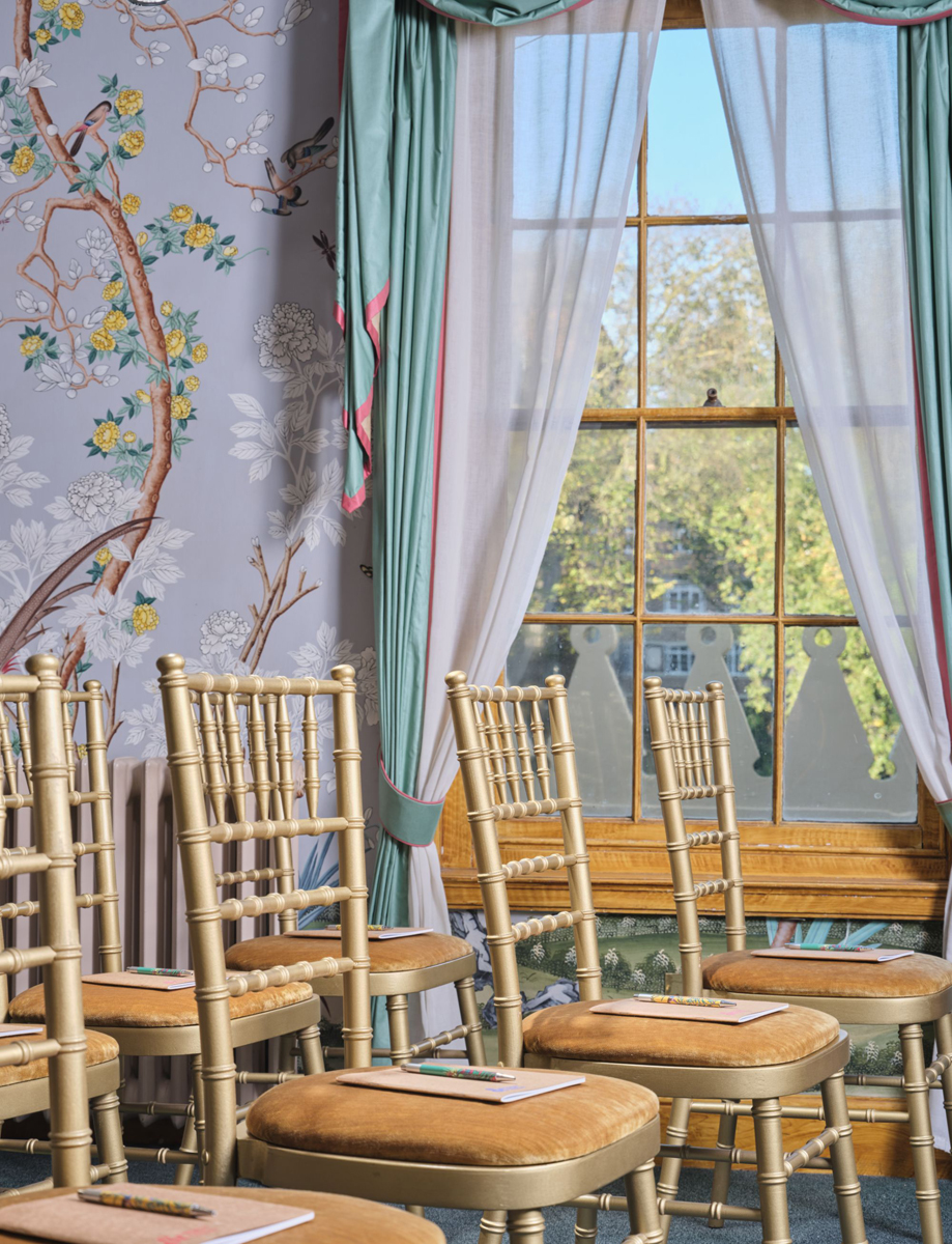 William IV conference rows of chairs and window view