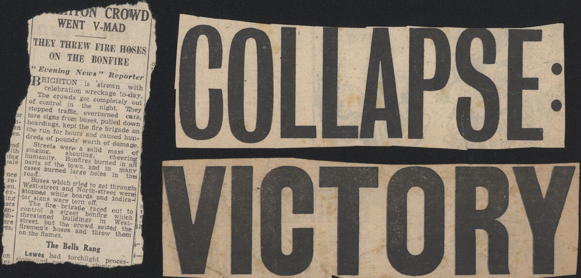 Newspaper Cutting for VE Day