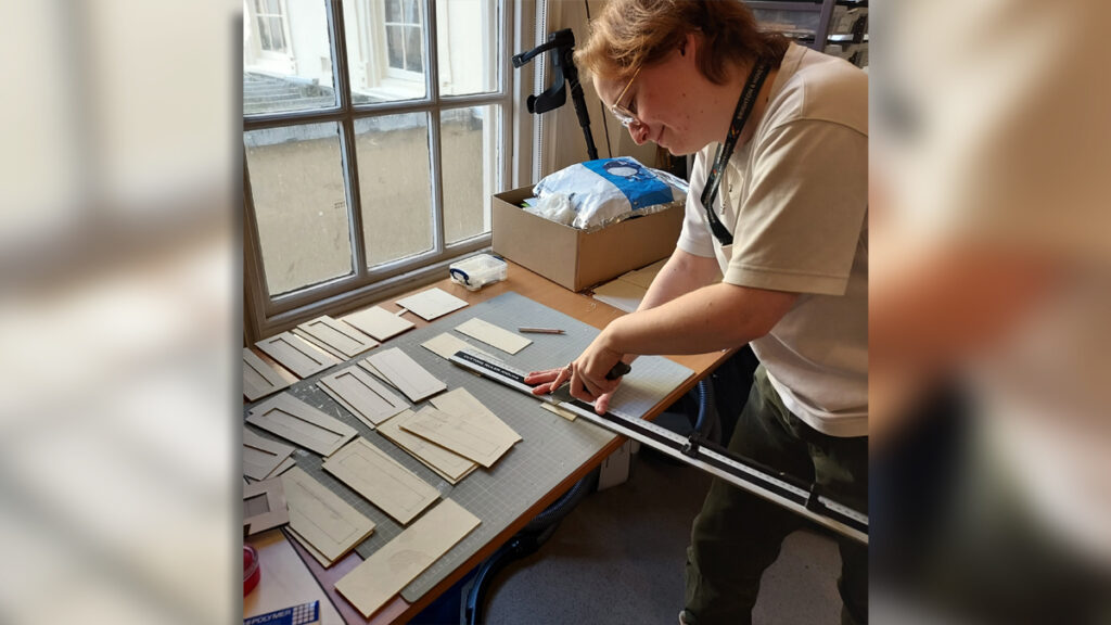 Cutting out the mounts