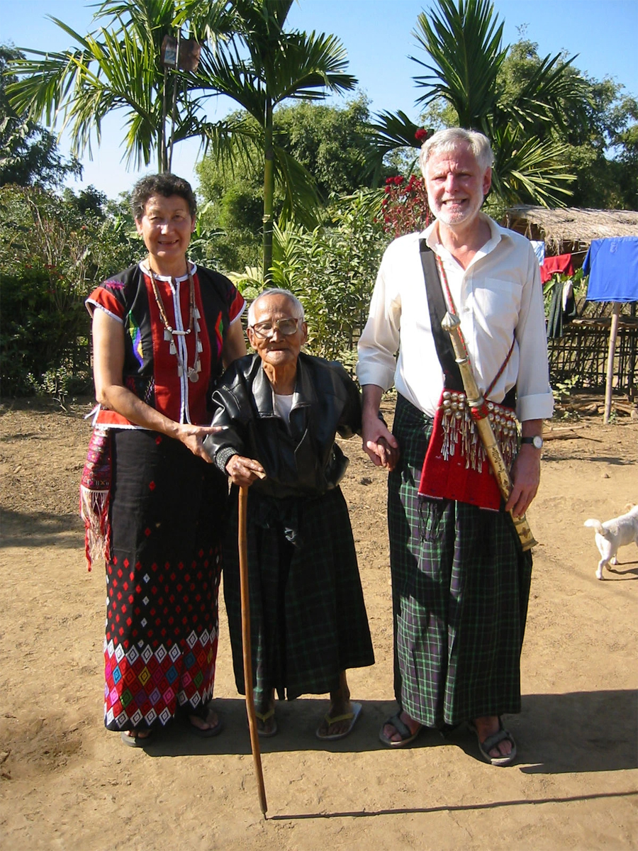 Lois, Wa Gyi [ Lois' uncle] and Robin, 2009. Myitkyina Manua