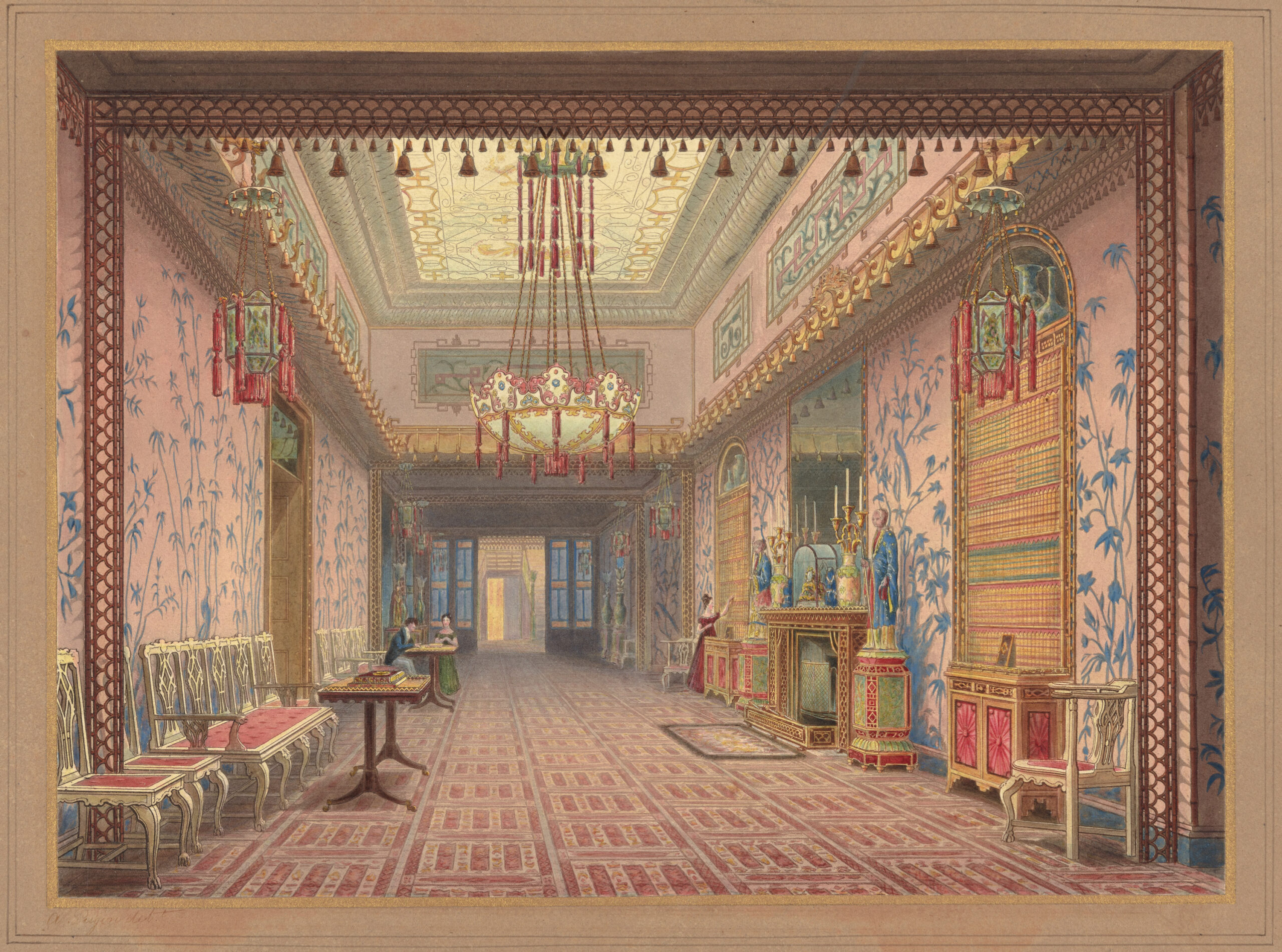 Long Gallery 1820s aquatint, RP300001_d59