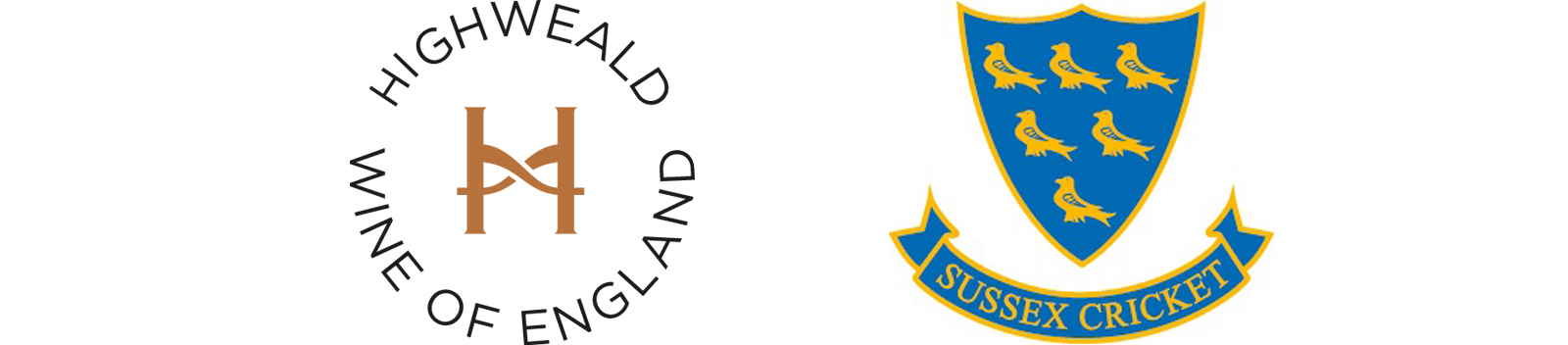 Highweald Wine & Sussex Cricket Crest logos