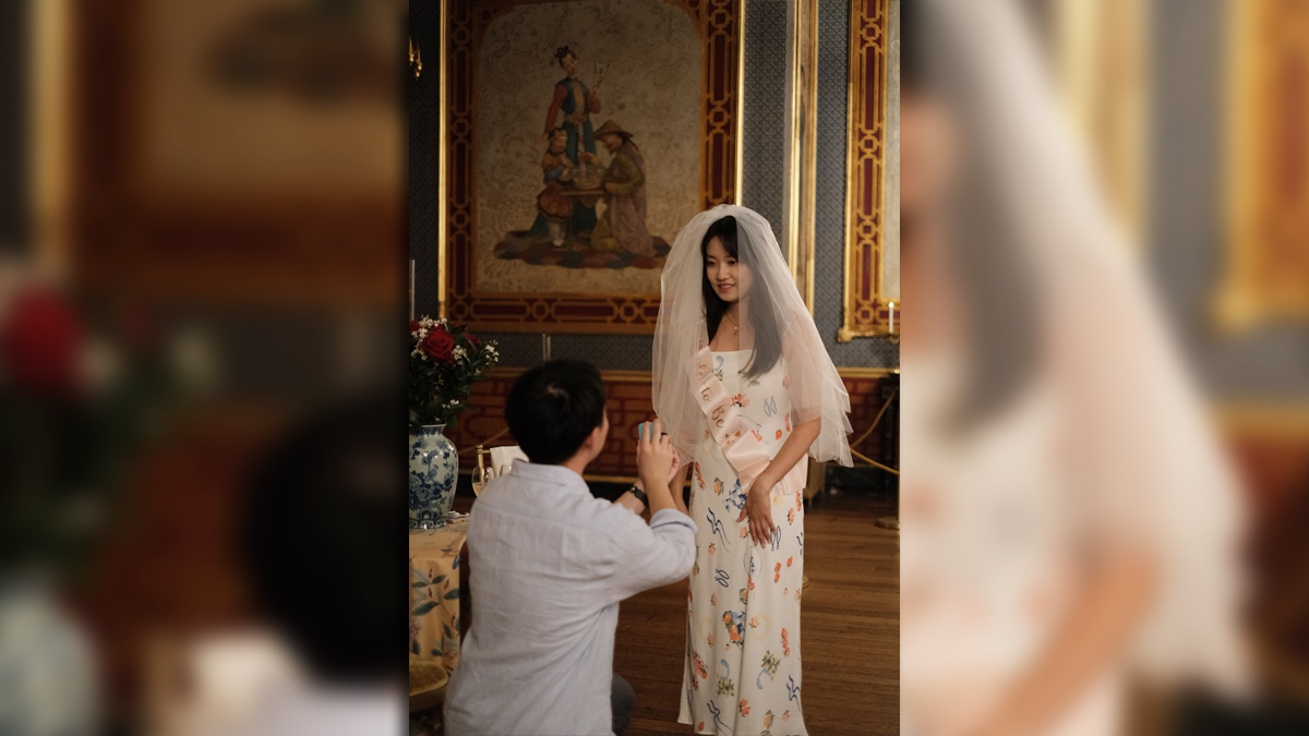 Ke Tang proposal photography in the Royal Pavilion