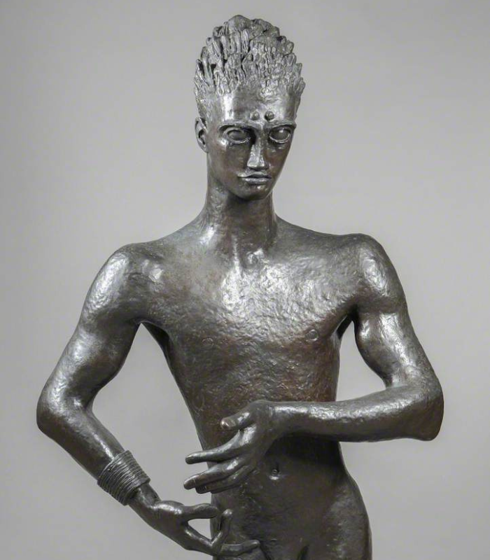 The Guardian of the Flame, sculpture, 1932, by Glyn Philpot (bronze cast c.1989)