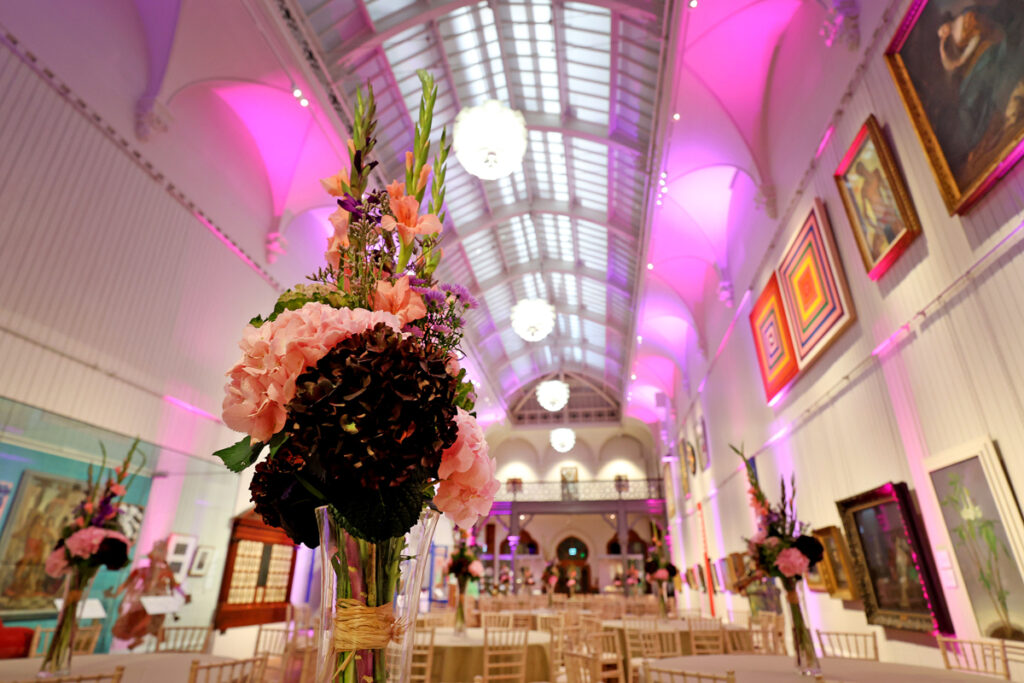 The Central Gallery at Brighton Museum & Art Gallery. Set for a function