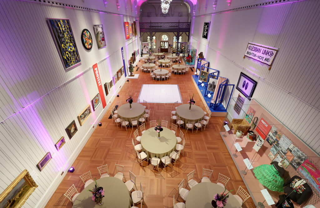 The Central Gallery at Brighton Museum & Art Gallery. Set for a function