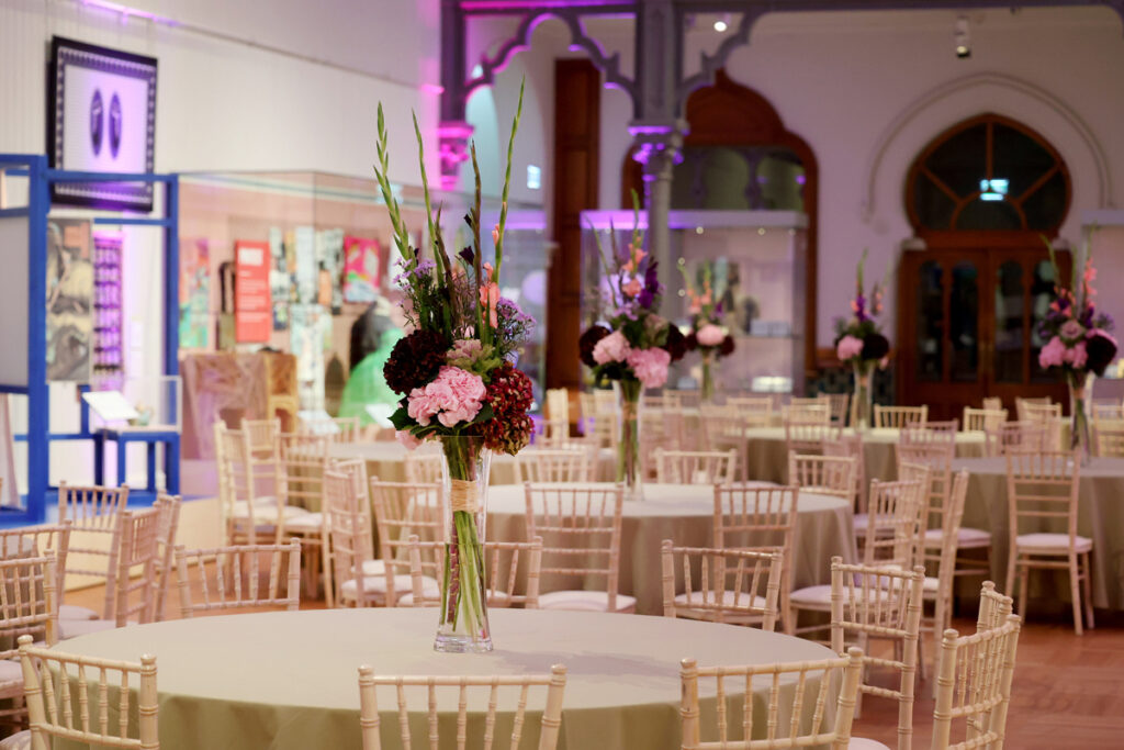 The Central Gallery at Brighton Museum & Art Gallery. Set for a function