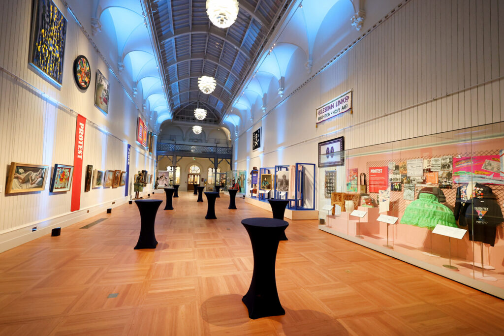 The Central Gallery at Brighton Museum & Art Gallery. Set for a function