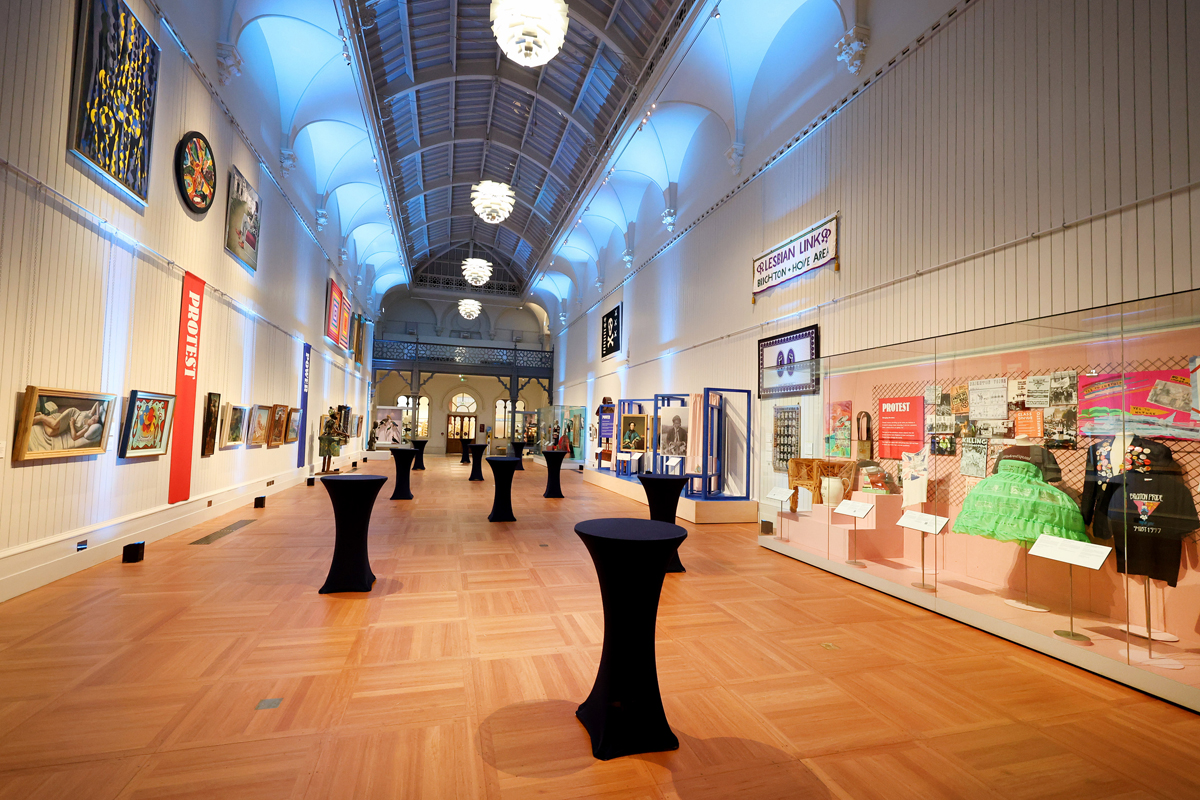 The Central Gallery at Brighton Museum & Art Gallery. Set for a function