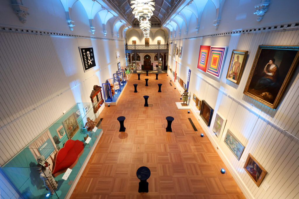 The Central Gallery at Brighton Museum & Art Gallery. Set for a function