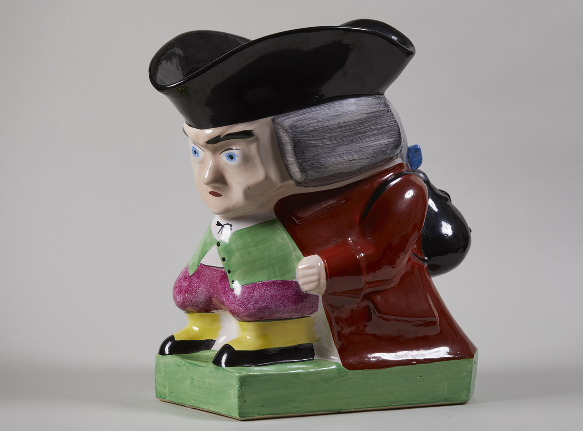 Rucksack Toby by Richard Slee, 1984. DA301640. An oversized modern Toby jug