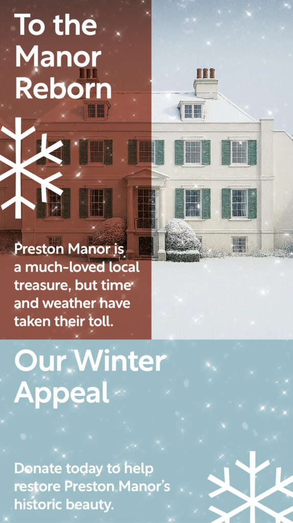 Preston Manor Winter Appeal web banner