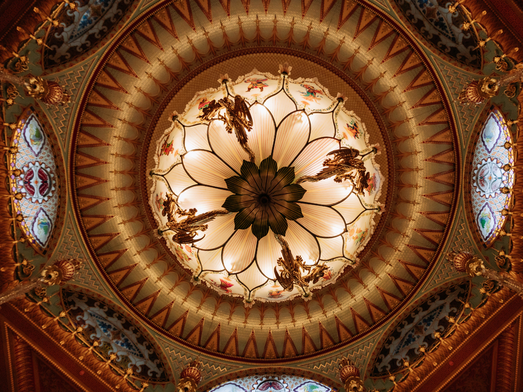 Music Room Chandelier taken from below