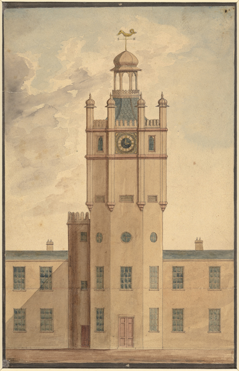 The Water and Clock Tower at the Royal Pavilion Office of John Nash, c1816