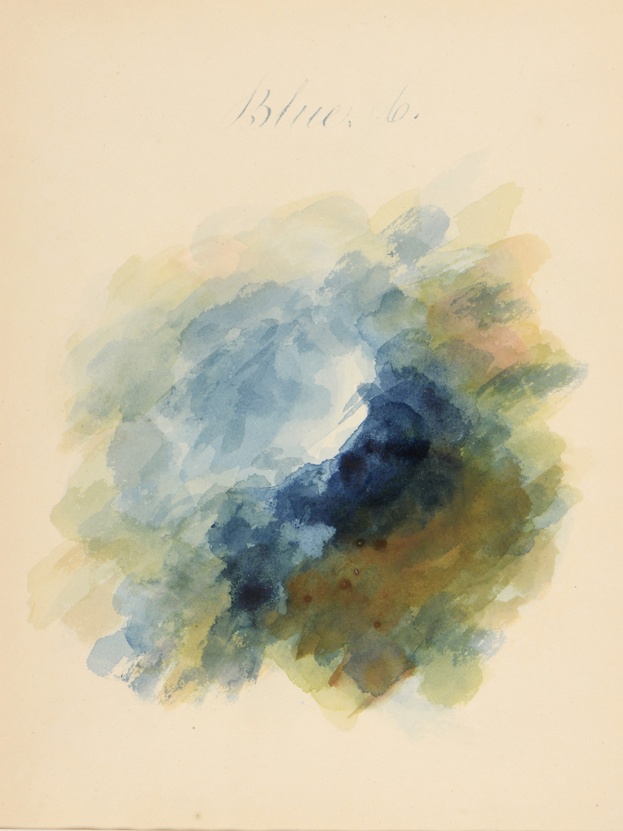 Blue blot from Martha Gartside's book An Essay on Light and Shade, 1805. Courtesy of Alexandra Loske