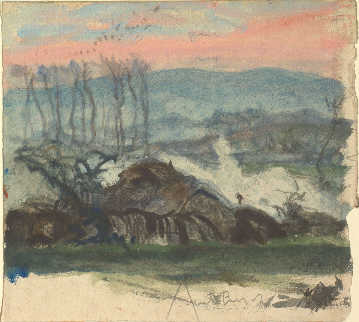 Landscape with Rustic Hut, Frank Brangwyn, 1920. FA100119