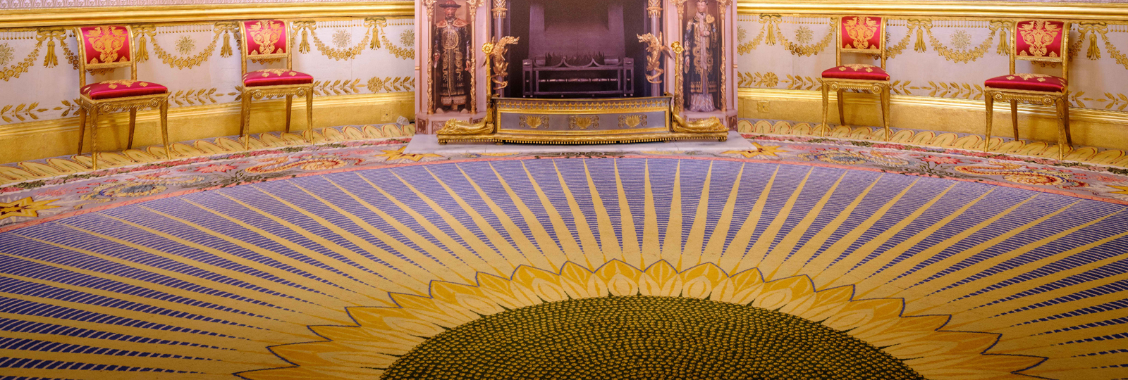 Sunflower carpet from the Saloon in the Royal Pavilion