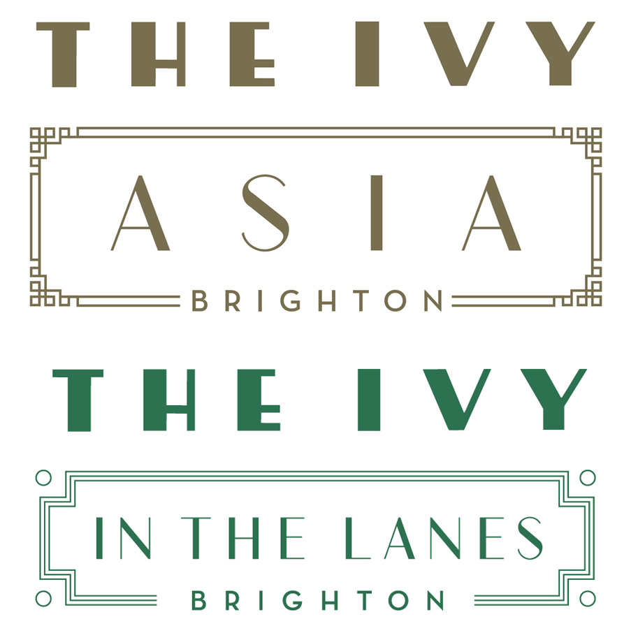 The Ivy Asia and The Ivy in the Lanes logos