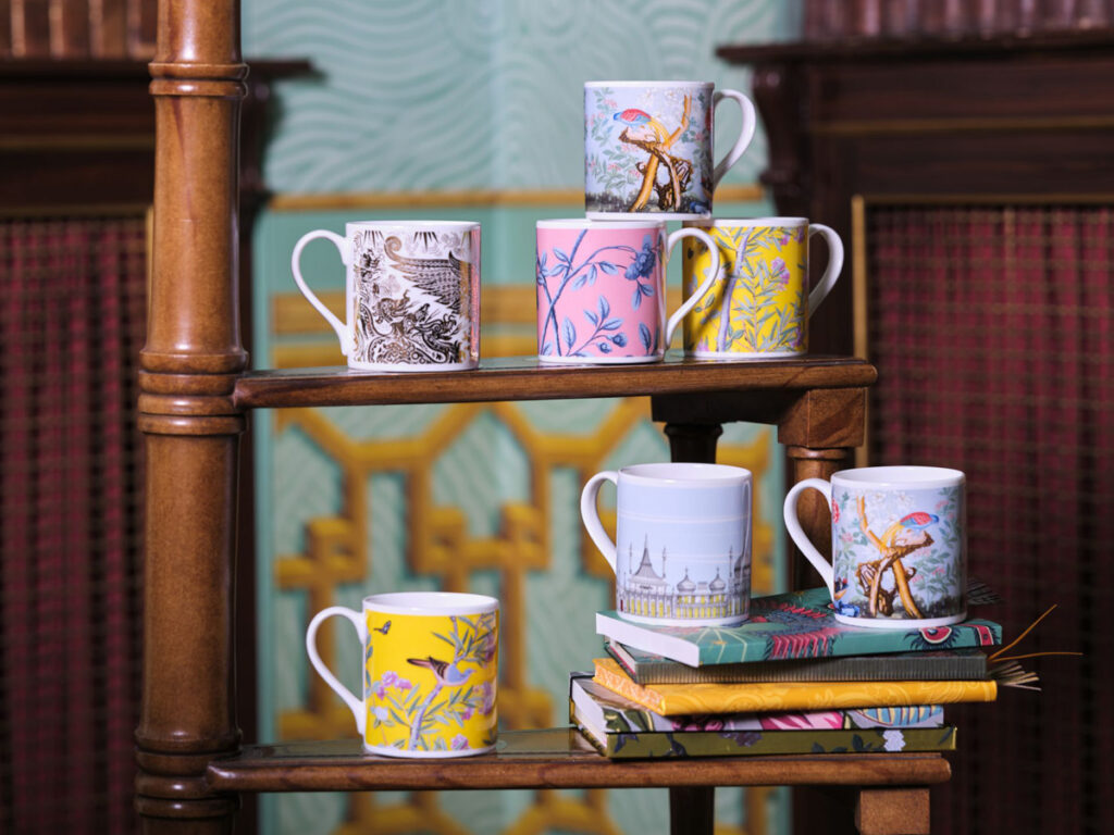 Royal Pavilion mugs in the Kings Apartment.