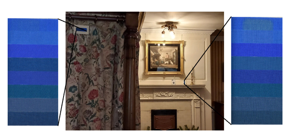 Comparison between two of the dosimeters in Ellen’s bedroom. The left is the bed, whilst the right is the mantelpiece. BW1 at the top, BW8 at the bottom
