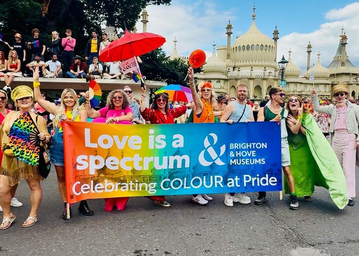 Pride Parade with staff from Brighton Museums