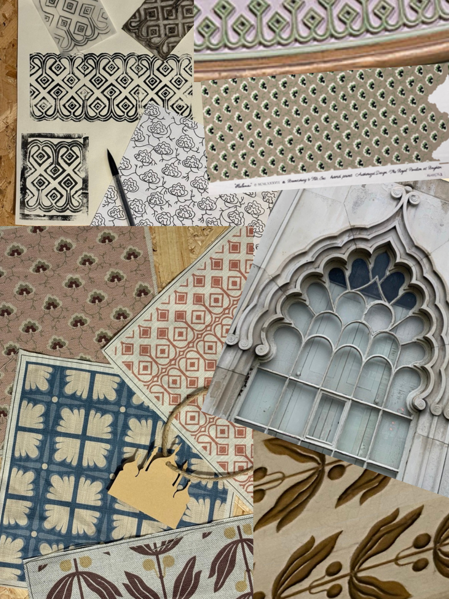Chatelaine Interiors and The Royal Pavilion at Brighton. Mood board